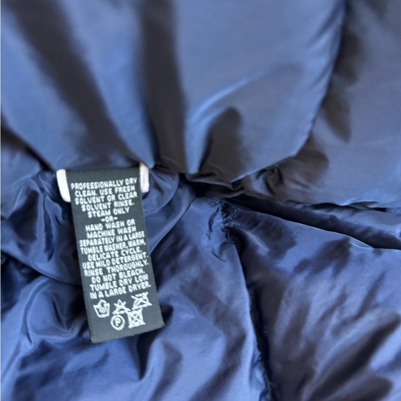 Eddie Bauer Down Puffer Jacket Fold-away Hood Coat Ski Sz L - Picture 4 of 6